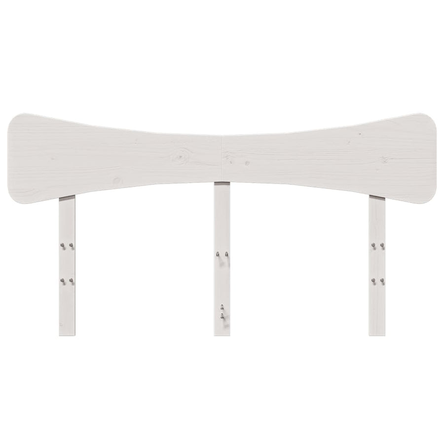 Hoofdbord 140 cm massief grenenhout wit