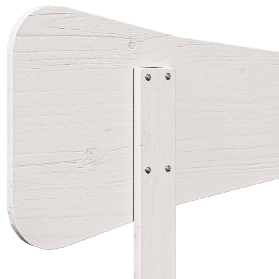 Hoofdbord 140 cm massief grenenhout wit