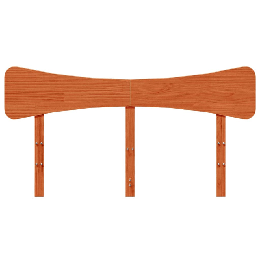 Hoofdbord 140 cm massief grenenhout wasbruin