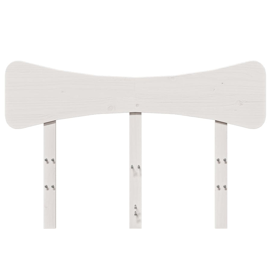 Hoofdbord 135 cm massief grenenhout wit