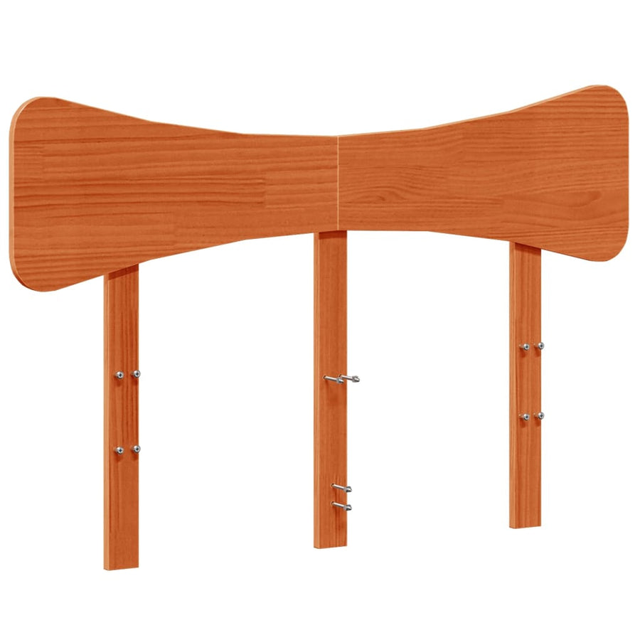 Hoofdbord 135 cm massief grenenhout wasbruin
