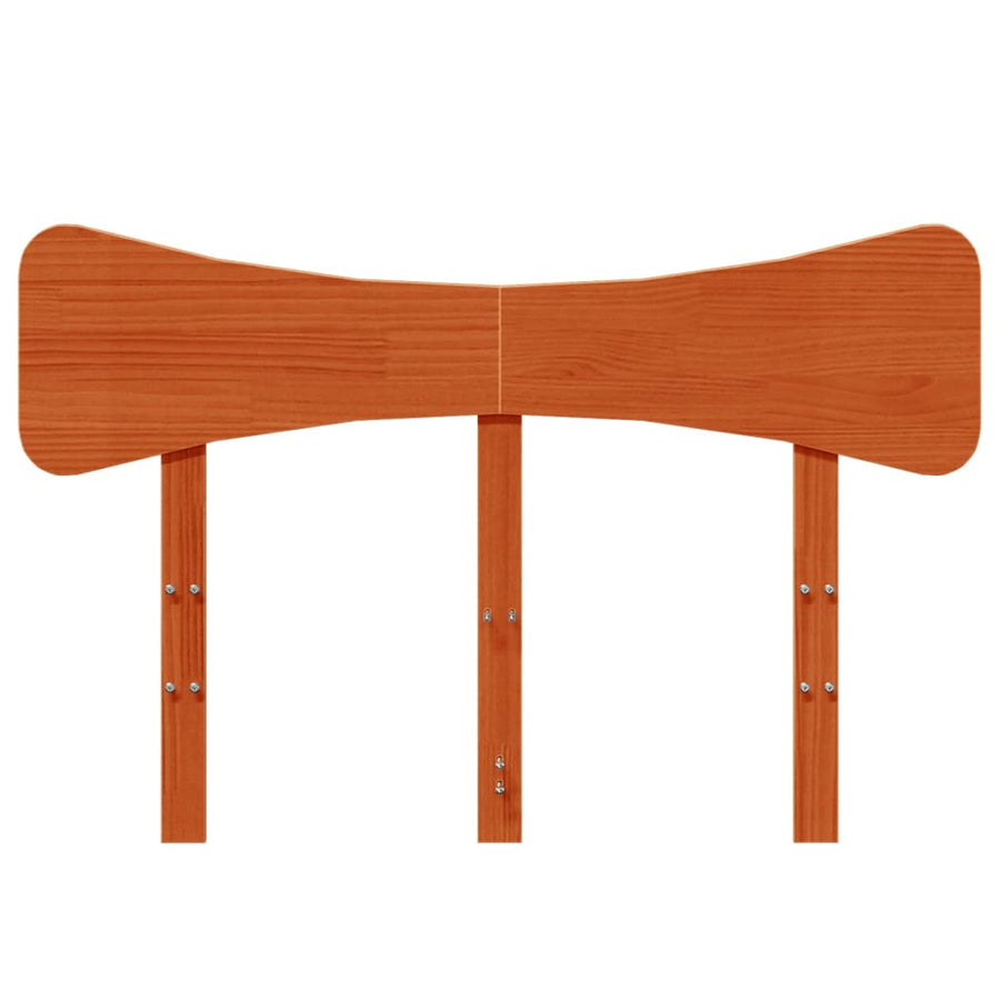 Hoofdbord 120 cm massief grenenhout wasbruin