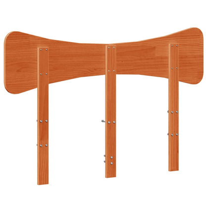 Hoofdbord 120 cm massief grenenhout wasbruin