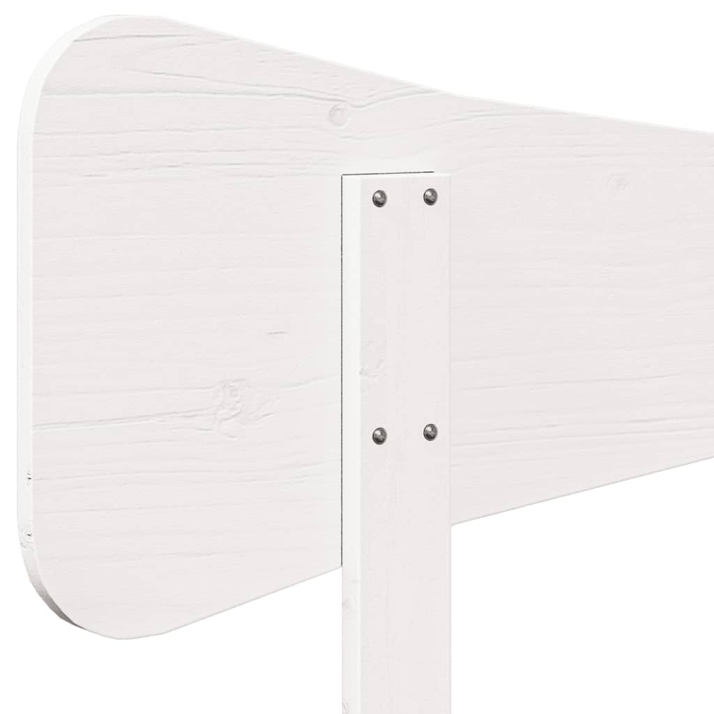 Hoofdbord 100 cm massief grenenhout wit