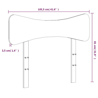 Hoofdbord 100 cm massief grenenhout wit