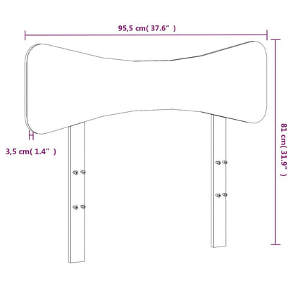Hoofdbord 90 cm massief grenenhout wit