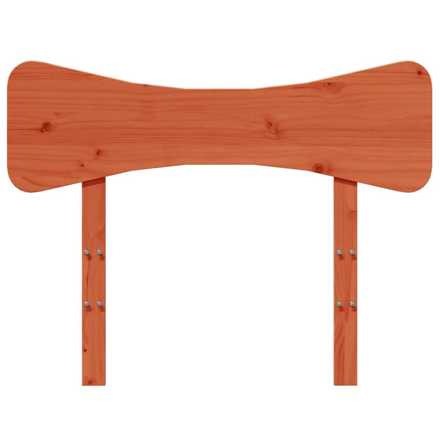 Hoofdbord 90 cm massief grenenhout wasbruin