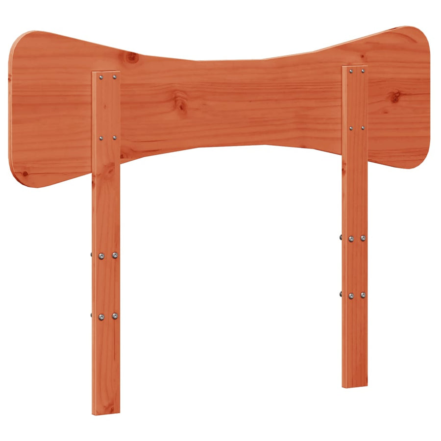 Hoofdbord 90 cm massief grenenhout wasbruin