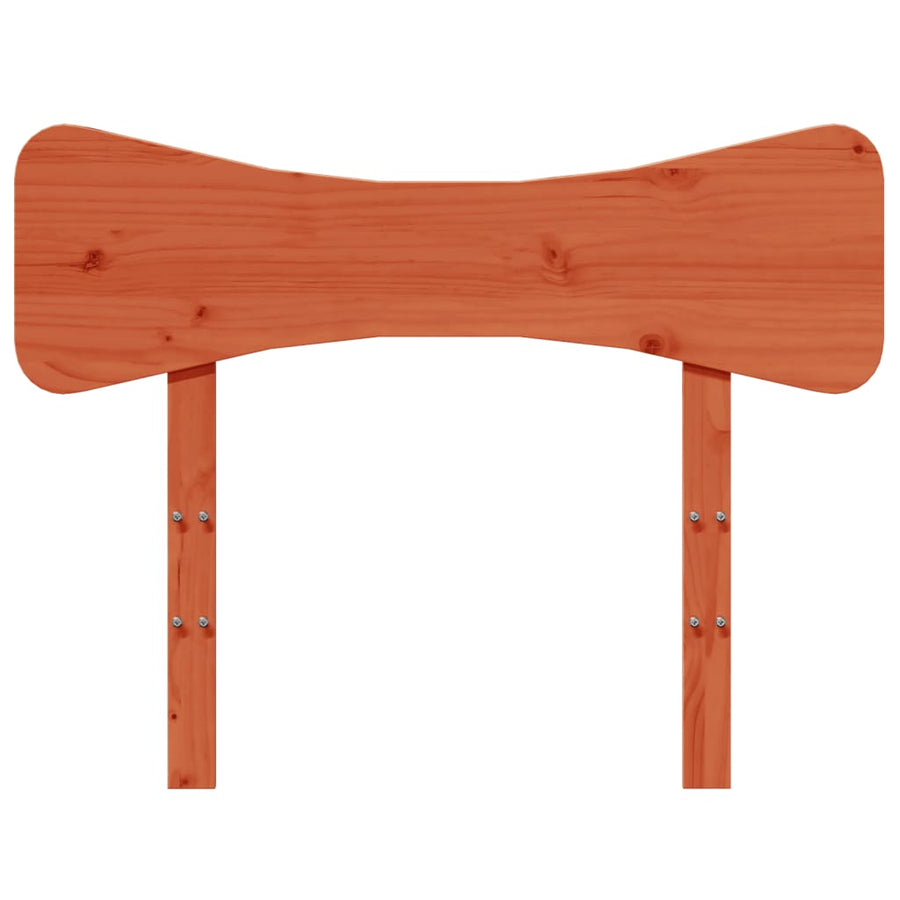 Hoofdbord 75 cm massief grenenhout wasbruin