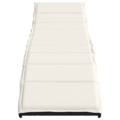 Ligbed Met Kussen 55X199X50 Cm Poly Rattan Zwart