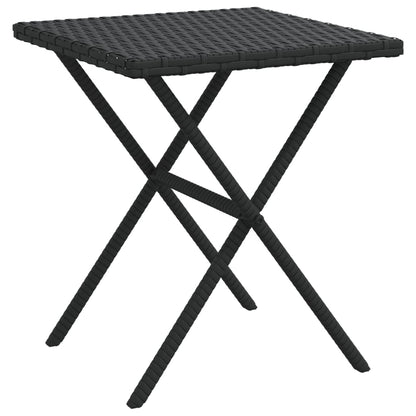Ligbedden 2 St Met Tafel Poly Rattan Zwart