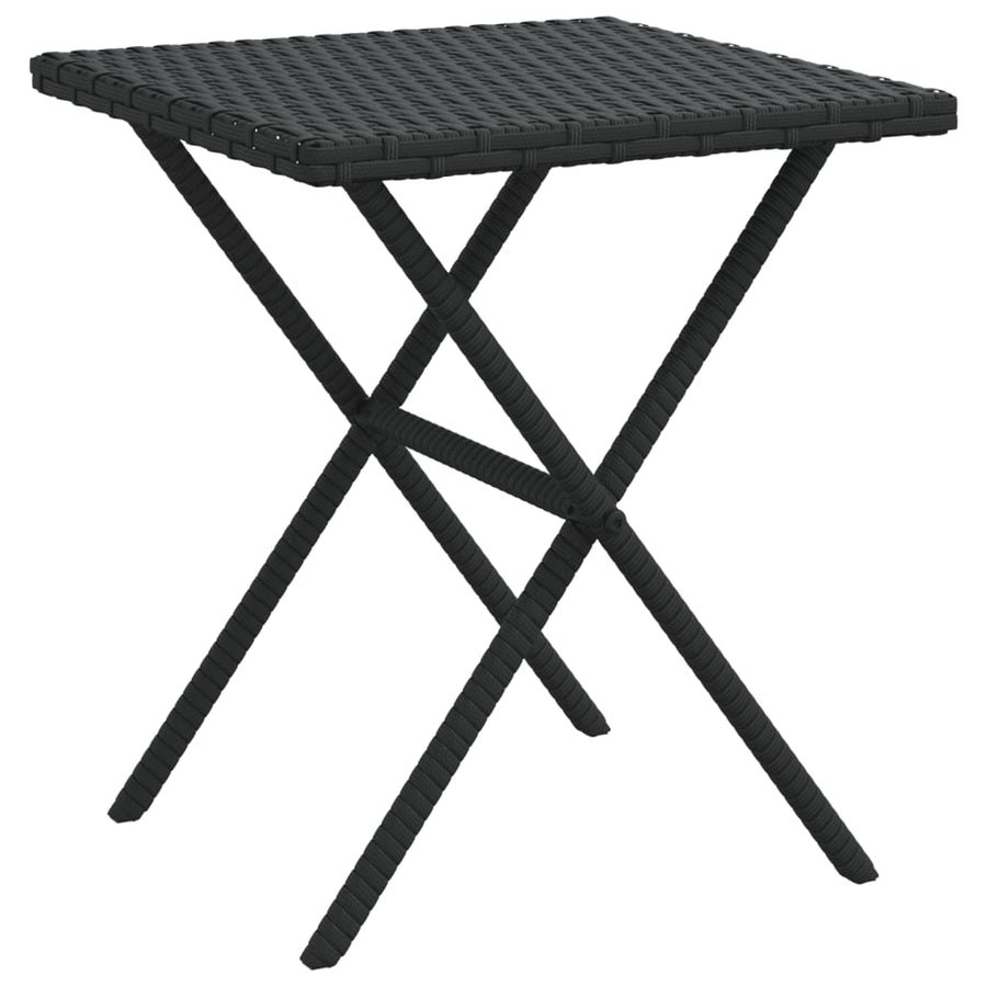 Ligbedden 2 St Met Tafel Poly Rattan Zwart