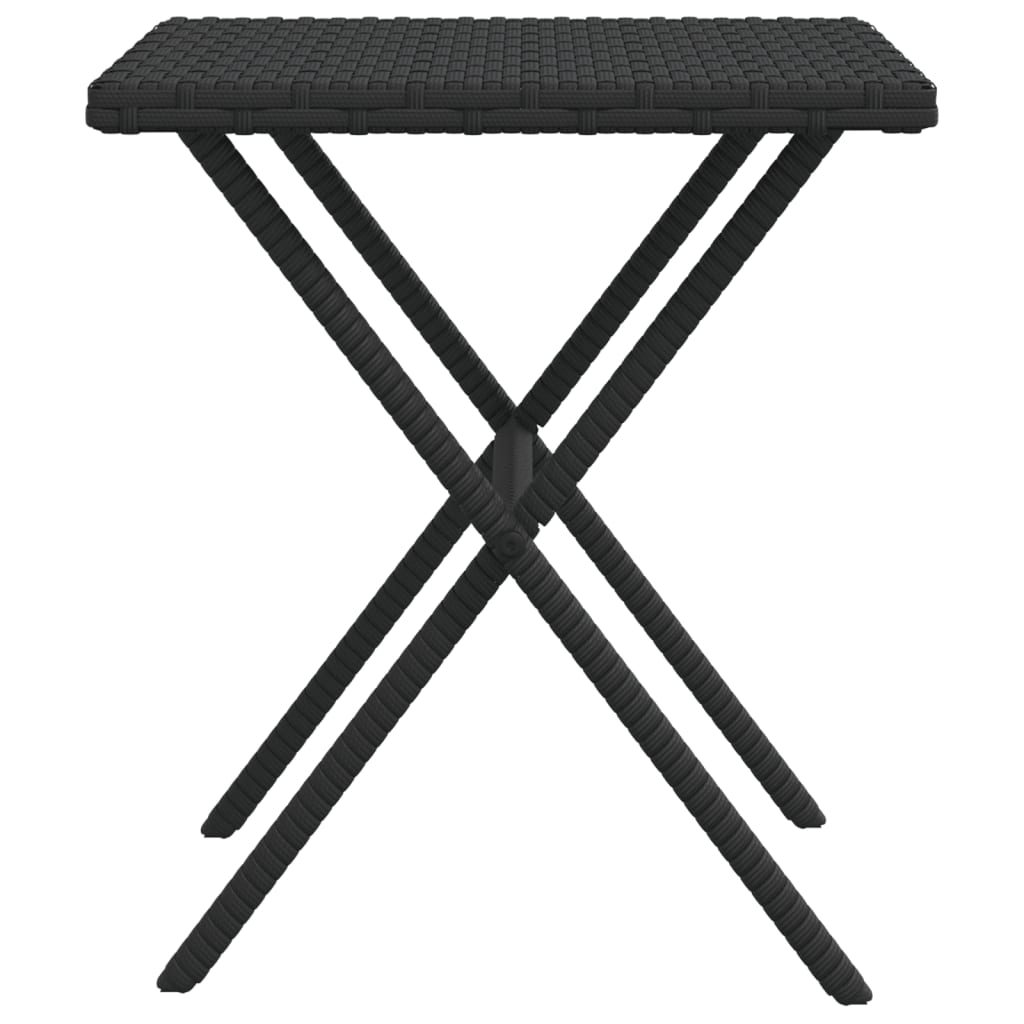 Ligbedden 2 St Met Tafel Poly Rattan Zwart