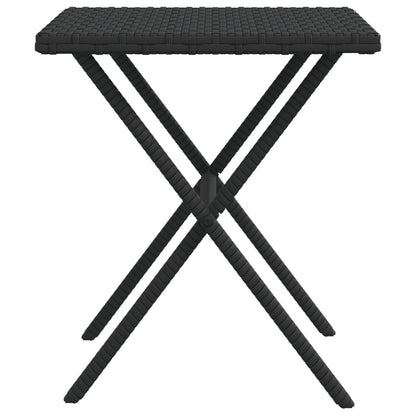 Ligbedden 2 St Met Tafel Poly Rattan Zwart