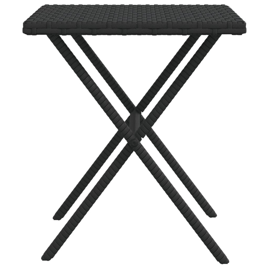 Ligbedden 2 St Met Tafel Poly Rattan Zwart