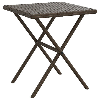 Ligstoelen 2 St Met Tafel Poly Rattan Bruin