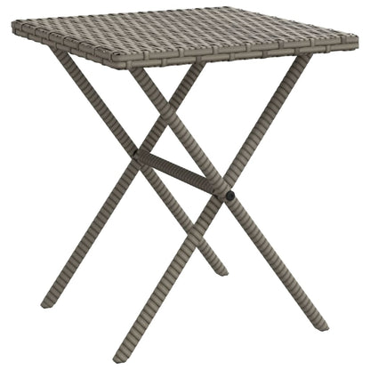 Ligbedden 2 St Met Tafel Poly Rattan Grijs