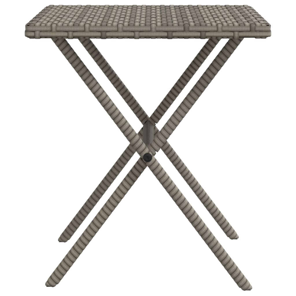 Ligbedden 2 St Met Tafel Poly Rattan Grijs