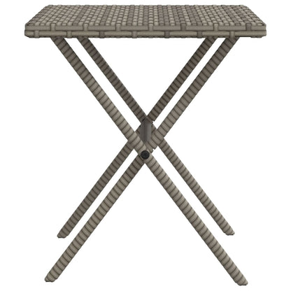Ligbedden 2 St Met Tafel Poly Rattan Grijs