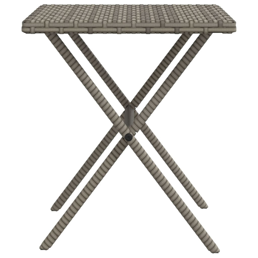 Ligbedden 2 St Met Tafel Poly Rattan Grijs