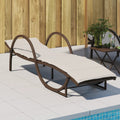 Sun Lounger with Cushion 60x199x42 cm Poly Rattan Brown