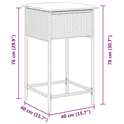 Tuinbarkrukken 2 St Met Kussens Poly Rattan Bruin
