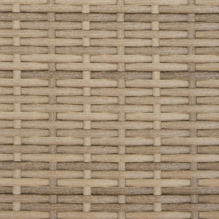 Ligbed Met Kussens Poly Rattan Beige beige and cream zonder luifel