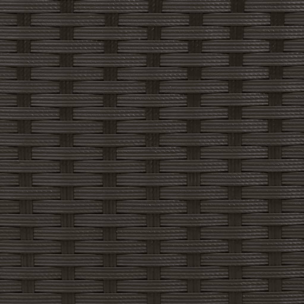 Ligbed met kussens poly rattan zwart