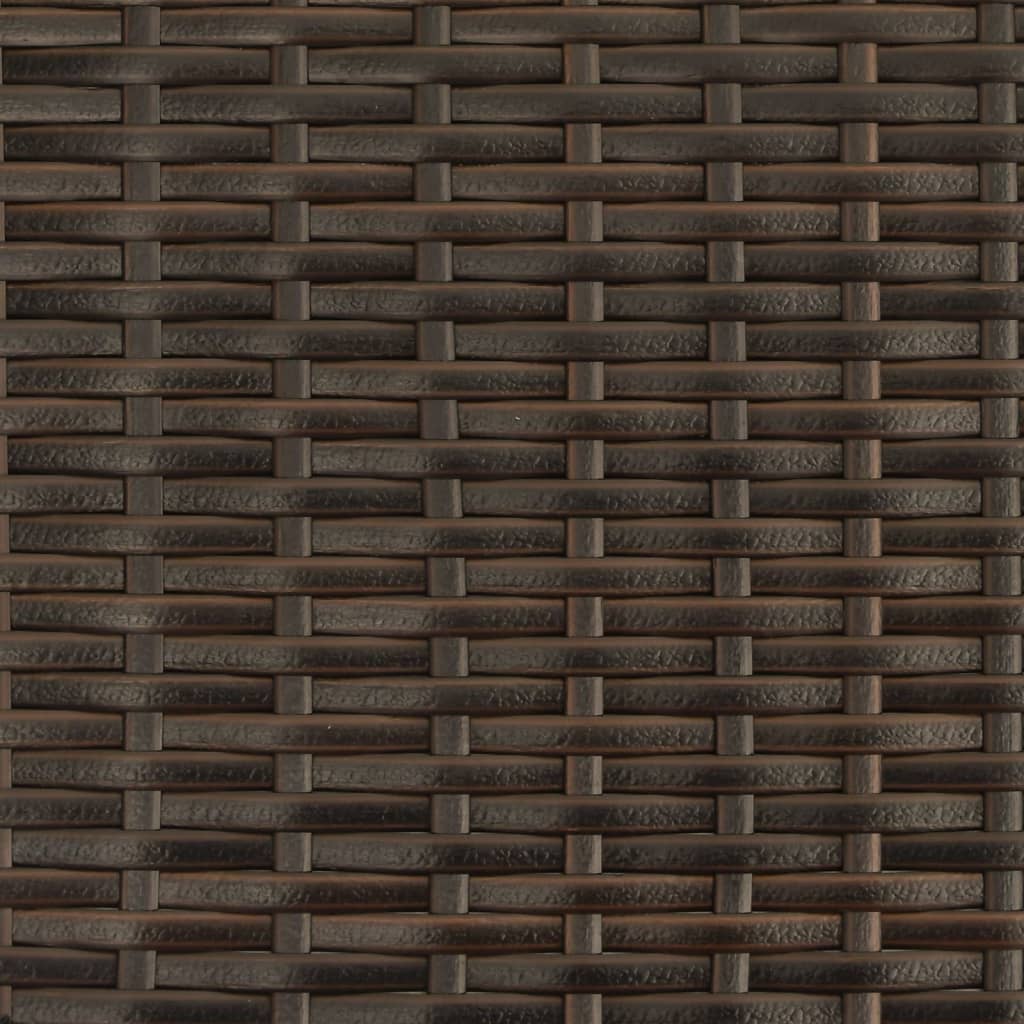 Ligbed Met Luifel En Kussens Poly Rattan Bruin