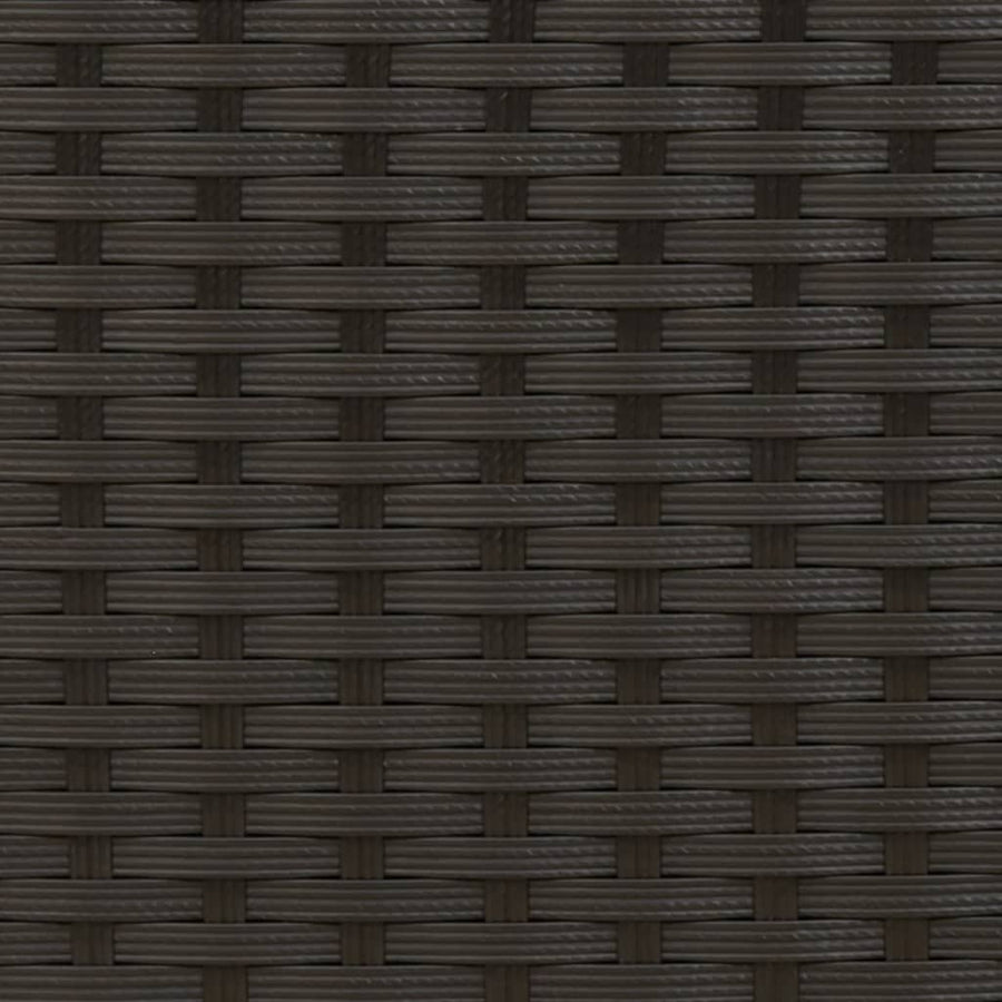 Ligbed Met Kussens Poly Rattan Zwart en crème without canopy