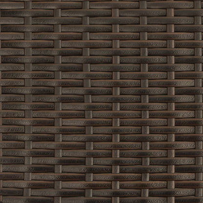 Ligbed Met Kussens Poly Rattan Bruin en crème without canopy