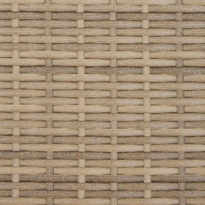 Ligbed Met Kussens Poly Rattan Beige en grijs without canopy
