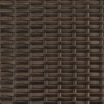 Ligbed Met Kussens Poly Rattan Bruin