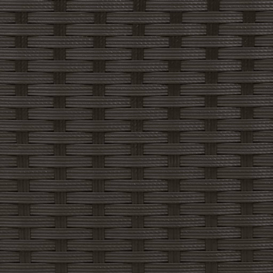 Ligbed Met Luifel En Kussens Poly Rattan Zwart en crème with canopy