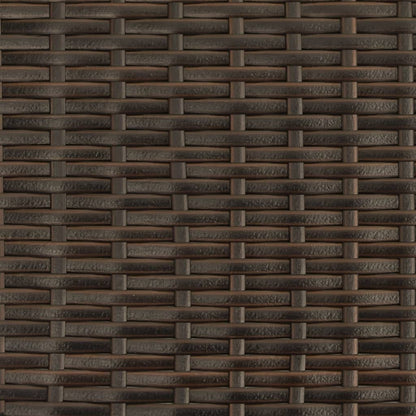 Ligbed Met Luifel En Kussens Poly Rattan Bruin en crème with canopy