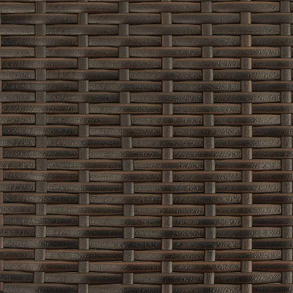 Ligbed Met Luifel En Kussens Poly Rattan Bruin