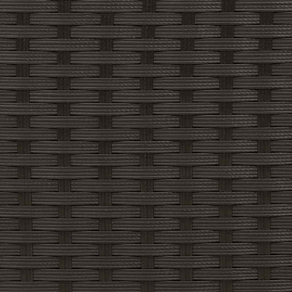 Ligbed En Kussens Poly Rattan Zwart