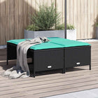 Tuinstoelen 4 stuks zwart polyrotan