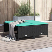 Tuinstoelen 4 stuks zwart polyrotan
