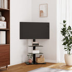 TV stand corner model 3-tier for 32-65 inch black