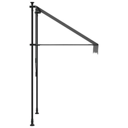 Luifel uittrekbaar 100x150 cm stof en staal antracietkleurig