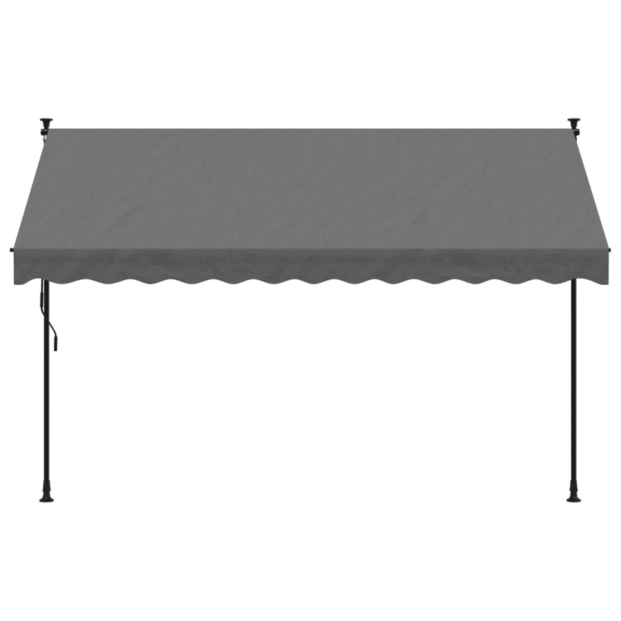 Luifel uittrekbaar 300x150 cm stof en staal antracietkleurig