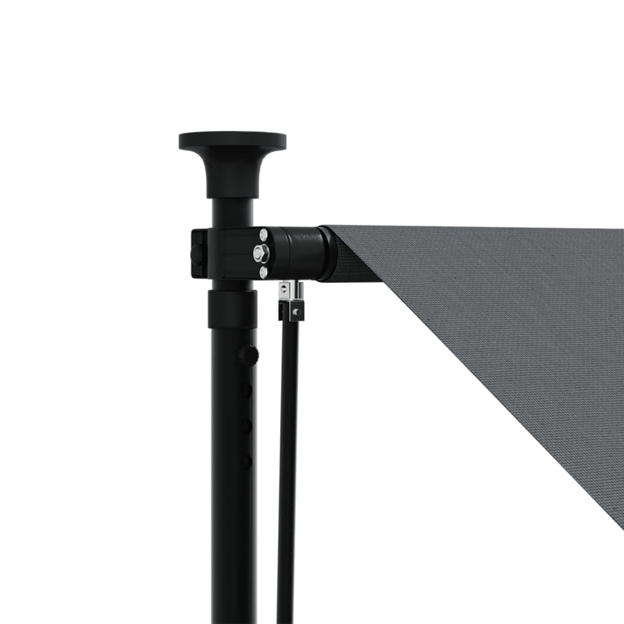 Luifel uittrekbaar 300x150 cm stof en staal antracietkleurig
