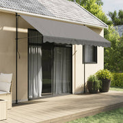 Luifel uittrekbaar 300x150 cm antraciet