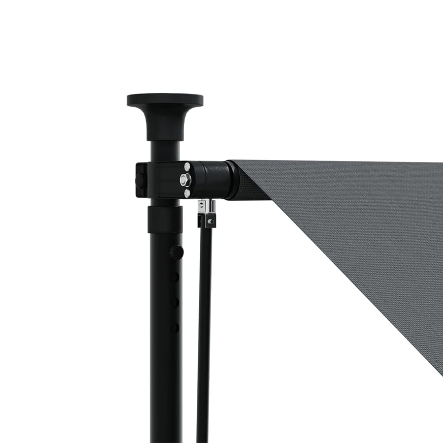 Luifel uittrekbaar 350x150 cm stof en staal antracietkleurig