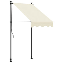 Luifel Uittrekbaar 100X150 Cm Stof En Staal Crèmekleurig