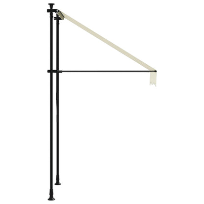 Luifel Uittrekbaar 100X150 Cm Stof En Staal Crèmekleurig