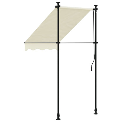 Luifel Uittrekbaar 100X150 Cm Stof En Staal Crèmekleurig