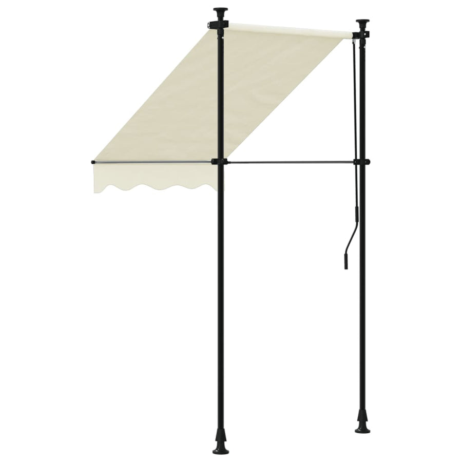 Luifel Uittrekbaar 100X150 Cm Stof En Staal Crèmekleurig