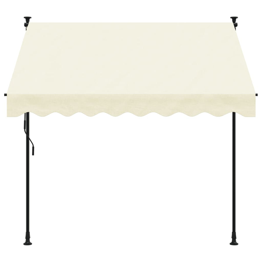 Luifel uittrekbaar 200x150 cm stof en staal crèmekleurig